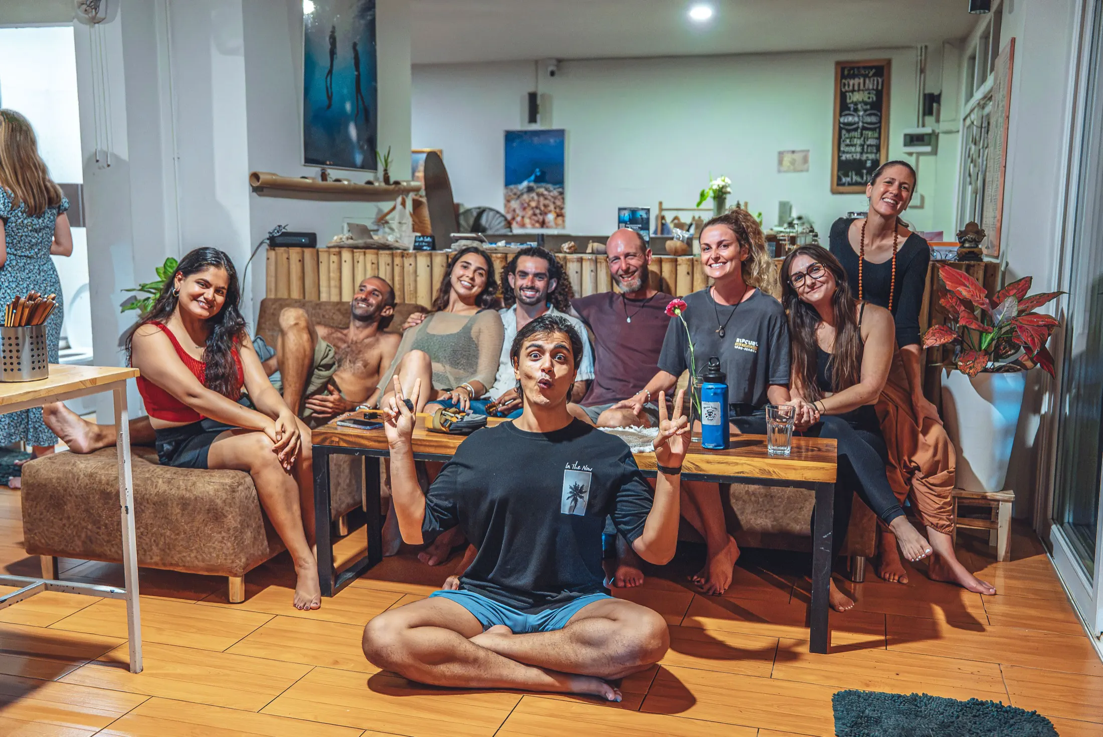 Guests gathered for the Friday Community Dinner at Prana Café